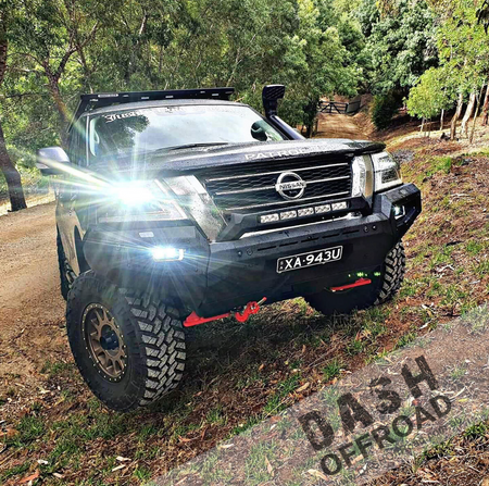 DASH Fog Lights Suits: Predator Evolution Front Bumper for the 2021+ Nissan Y62 Armada overland 4x4